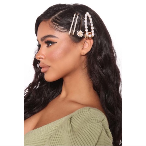 Think of Us Hair Clip Set - Gold - Fashion Nova - Picture 2 of 6